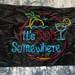 2 Jimmy Buffett Flags, 1 American Flag & a “Flag Pole To Go” telescoping